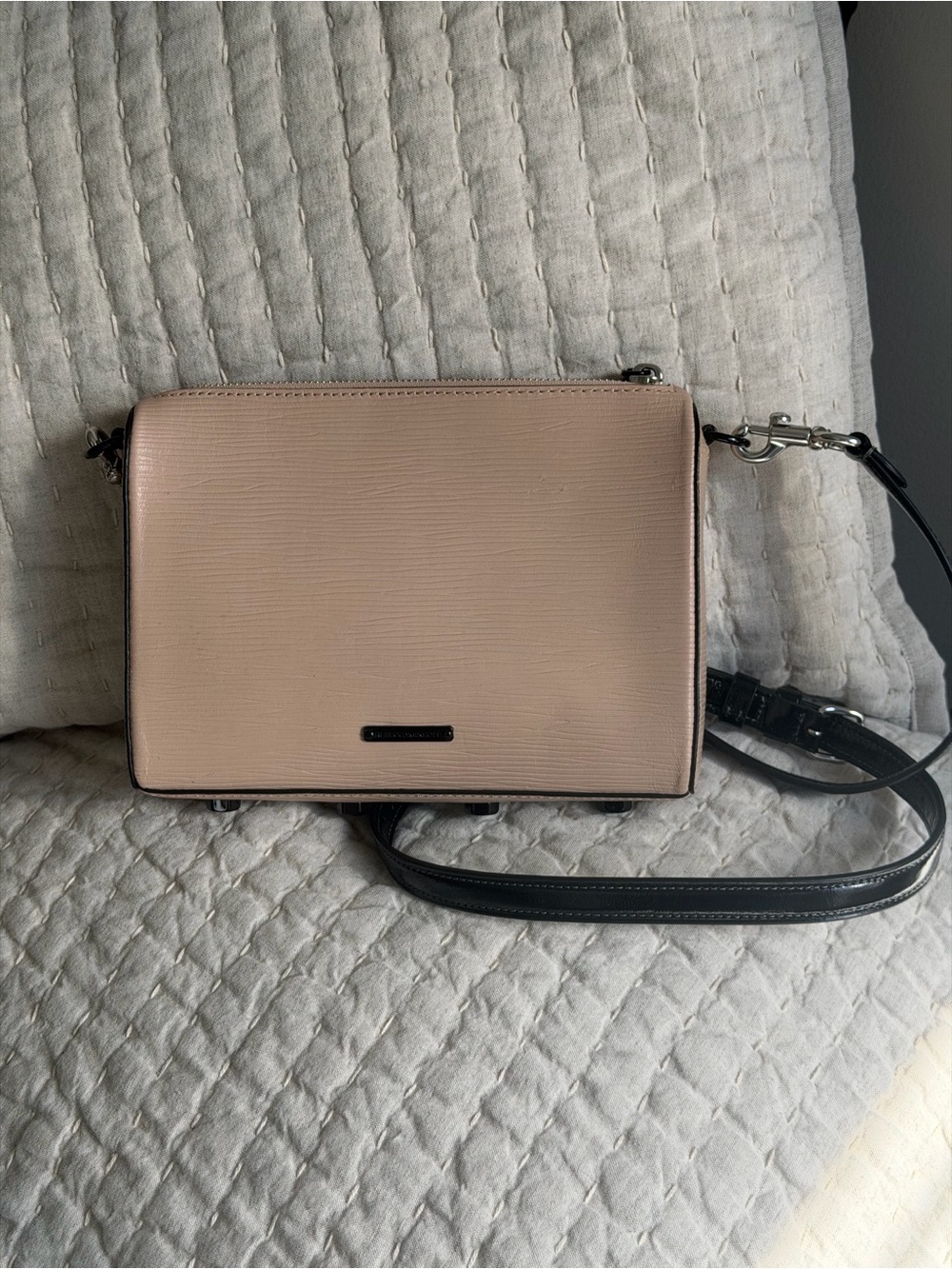 Rebecca Minkoff Taupe Crossbody Bag 6x9 EUC